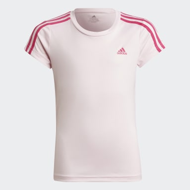 T-shirt Designed 2 Move 3-Stripes Rose Adolescents 8-16 Years Sportswear