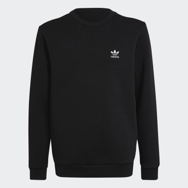 키즈 Lifestyle Black 아디컬러 크루 스웨트셔츠