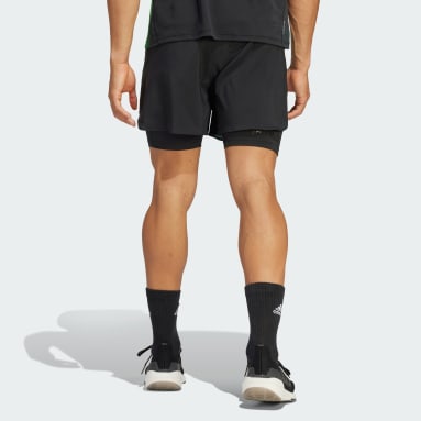 Calções 2-em-1 para Running Berlin Preto Homem Running