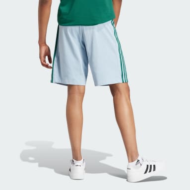 Men Training Blue Essentials Single Jersey 3-Stripes Shorts