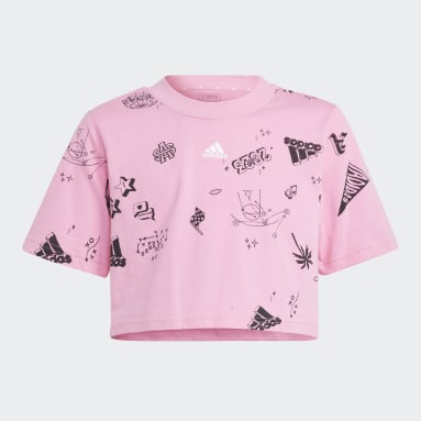 Camiseta Corta Estampada Brand Love Niños Rosa Niña Sportswear
