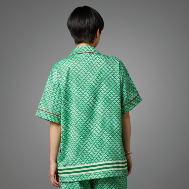 Camisa Adicolor 70s Satin Verde Mujer Originals