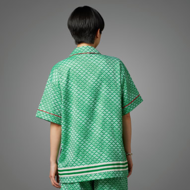 Camisa de Cetim Adicolor 70s Verde Mulher Originals