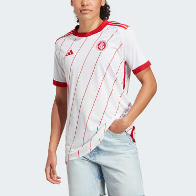 Camisa Adidas Feminina Internacional I 2020/21 FU1093 - Vermelho