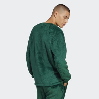 Sudadera cuello redondo Essentials+ Fluffy Fleece Verde Hombre Originals