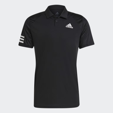 Camiseta Polo 3 Rayas Negro Hombre Tennis