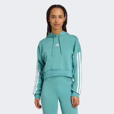 Moletinho Capuz Cropped Essentials Três Listras