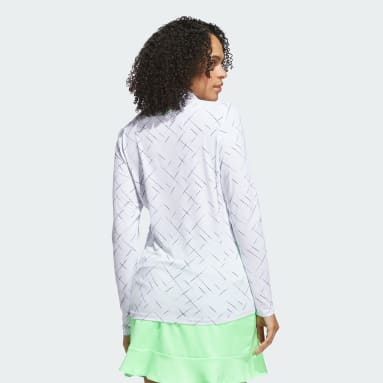 Ultimate365 Printed Quarter-Zip Mock Neck Top