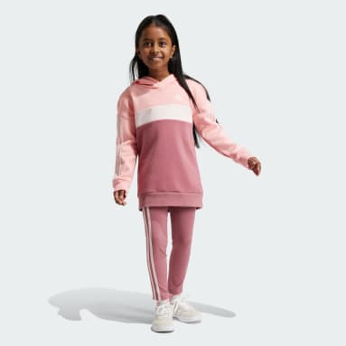 Tiberio 3-Stripes Colorblock Fleece Legging Set Kids