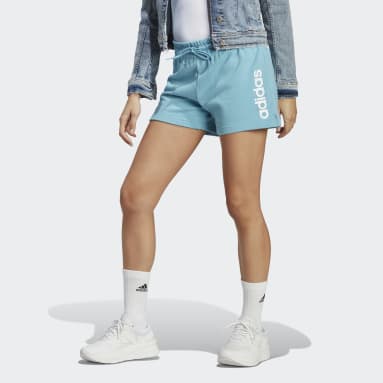 Calções em Moletão Linear Essentials Azul Mulher Sportswear
