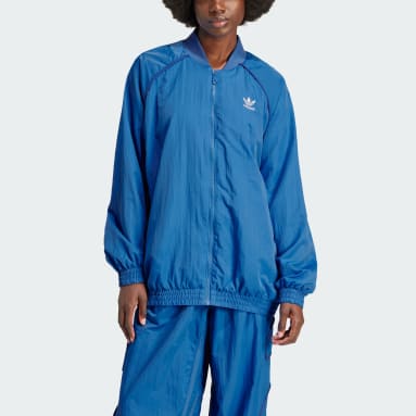Moletons e casacos azuis femininos adidas Brasil