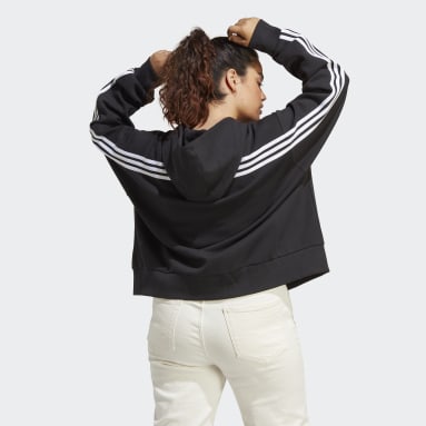 Women Sportswear Black Future Icons 3-Stripes Full-Zip Hoodie (Plus Size)