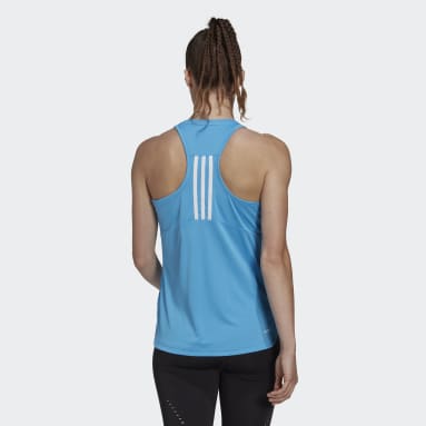 Camiseta de tirantes Primeblue Designed 2 Move Sport 3 bandas Azul Mujer Gimnasio Y Entrenamiento
