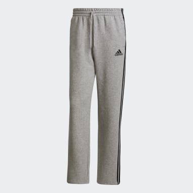 Pantalón Essentials de algodón perchado con dobladillo abierto de 3 Rayas