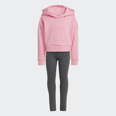 Fato de Treino com Capuz em Fleece Rosa Raparigas Sportswear
