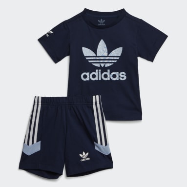 Infant & Toddler Originals Blue adidas Rekive Shorts and Tee Set