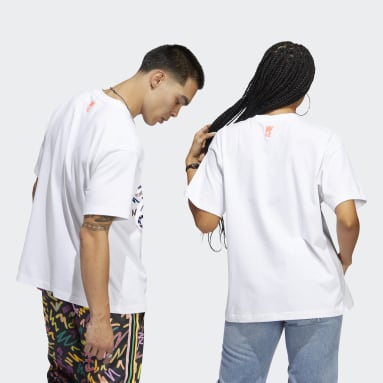 T-shirt Love Unites Trefoil (Neutral) Bianco Originals