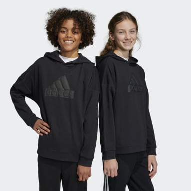 Youth 8-16 Years Sportswear Black Future Icons Logo Hooded Sweatshirt