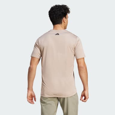 Men Training Beige Designed for Movement Graphic Workout Tee