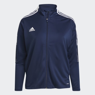 Women's Soccer Blue Tiro Track Jacket (Plus Size)