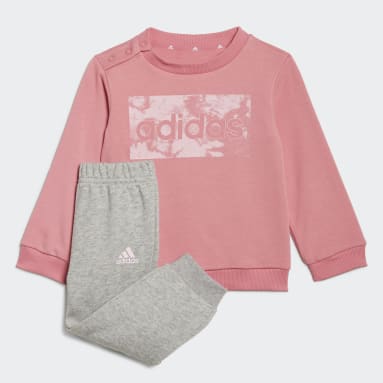 Infants Lifestyle Pink adidas Essentials Sweatshirt and Pants