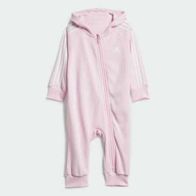Tutina Essentials 3-Stripes French Terry Infant Rosa Bambini Sportswear