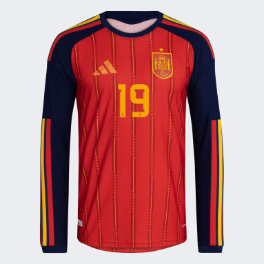 Spain 26 Home Yamal Authentic Long Sleeve Jersey