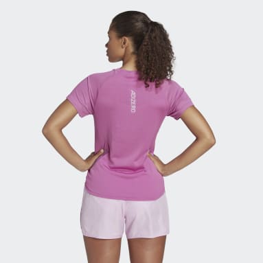 Women Running Purple Parley Adizero Running Tee
