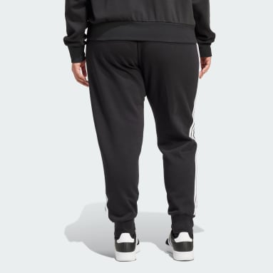 Essentials 3-Stripes Fleece Slim Pants (Plus Size)