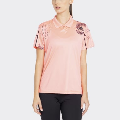 Women Tennis Red CLUB GRAPHIC POLO TEE