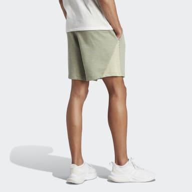 Men Sportswear Green Mélange Shorts