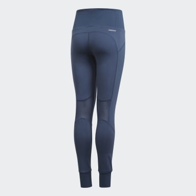 Calzas AEROREADY Comfort Entrenamiento Yoga Tiro Alto Azul Niña Sportswear