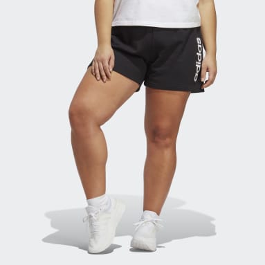 Frauen Sportswear Essentials Linear French Terry Shorts – Große Größen Schwarz