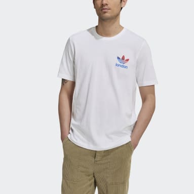 Camiseta London City Trefoil Blanco Hombre Originals