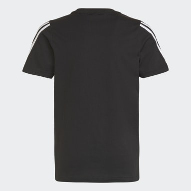 Jungen Sportswear Future Icons 3-Streifen T-Shirt Schwarz