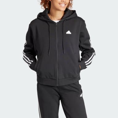 Women Sportswear Black Future Icons 3-Stripes Full Zip Hoodie