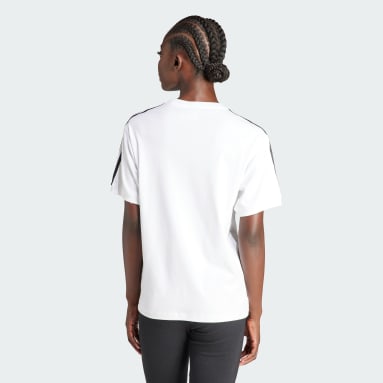 T-shirt 3 bandes blanc Femmes Originals