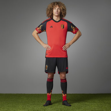 Heren Voetbal rood België 22 Authentiek Thuisshirt
