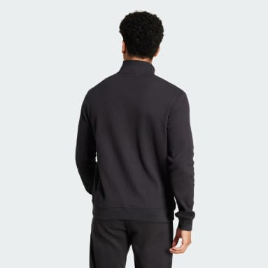 Felpa Essentials Half-Zip Waffle All Blacks