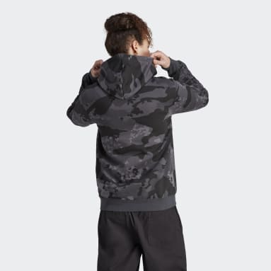 Polera con Capucha Graphics Camo Plomo Hombre Originals