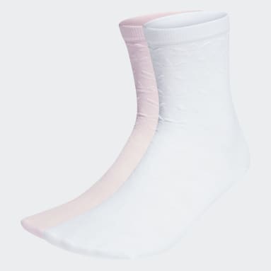 Chaussettes mi-mollet Jacquard Trefoil (2 paires) Blanc Originals