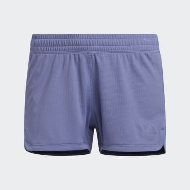 Shorts Tejidos Pacer 3 Tiras Morado Mujer Training