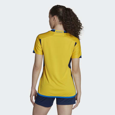 Camisa 1 Suécia 22 Amarelo Mulher Futebol