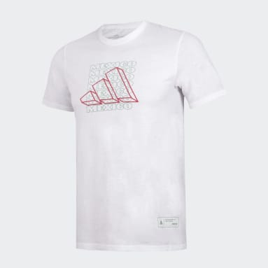 Playera México Block Logo Blanco Hombre Diseño Deportivo