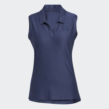 Women Golf Blue Go-To Primegreen Sleeveless Polo Shirt