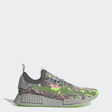 Men Originals Grey NMD_R1 Primeknit Shoes