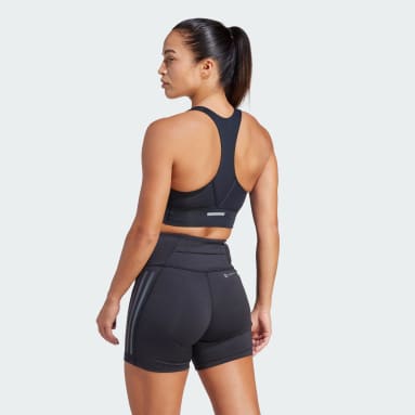 Ženy Tréning A Fitnes čierna Športová podprsenka Run Pocket Medium-Support