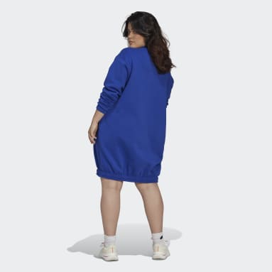 Vestido Sudadera Half-Zip (Tallas grandes) Azul Mujer Sportswear