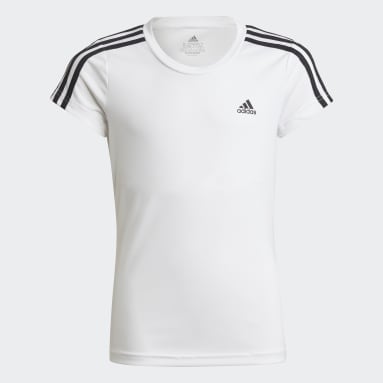 Girls Sportswear White Designed 2 Move 3-Stripes Tee