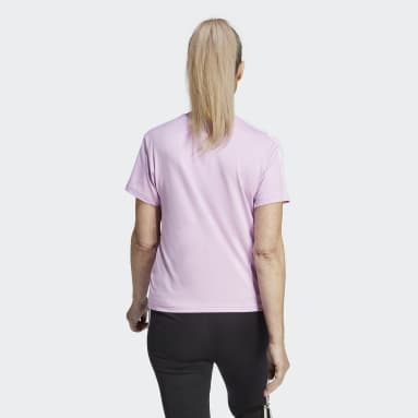 Camiseta AEROREADY Train Essentials 3 Rayas Morado Mujer Training